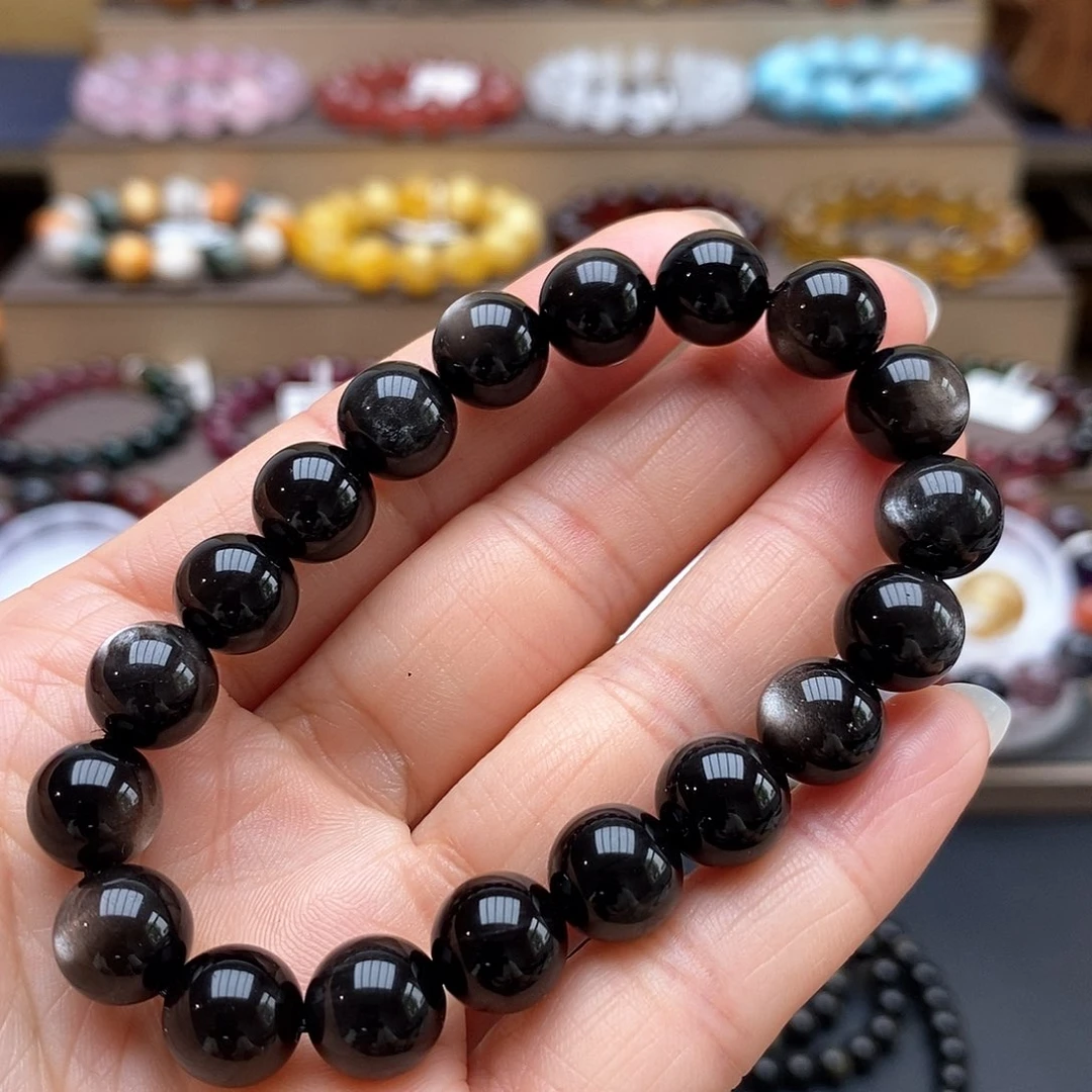 黑曜岩未镶嵌手链