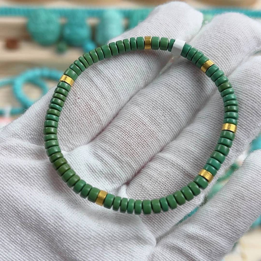 18K金镶嵌绿松石配饰