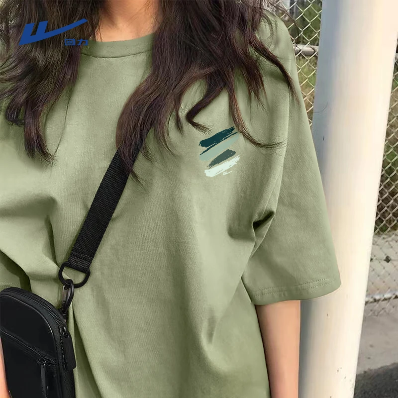 回力短袖男款夏季ins潮牌绿色涂鸦t恤冰丝防晒速干衣正肩纯棉半袖