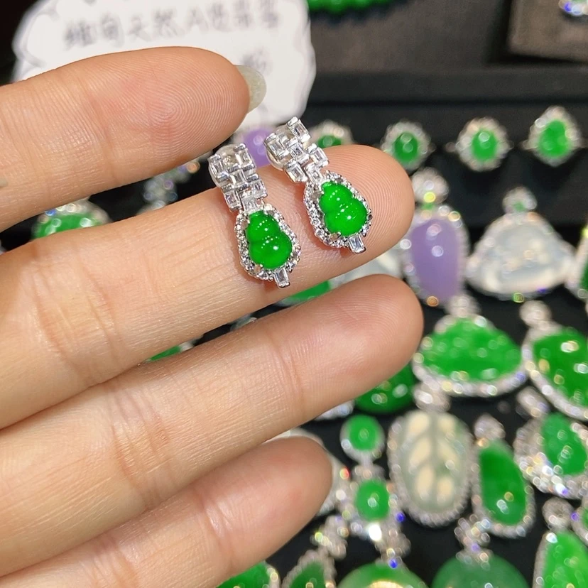 【闪购商品】翡翠未镶嵌耳饰天然翡翠