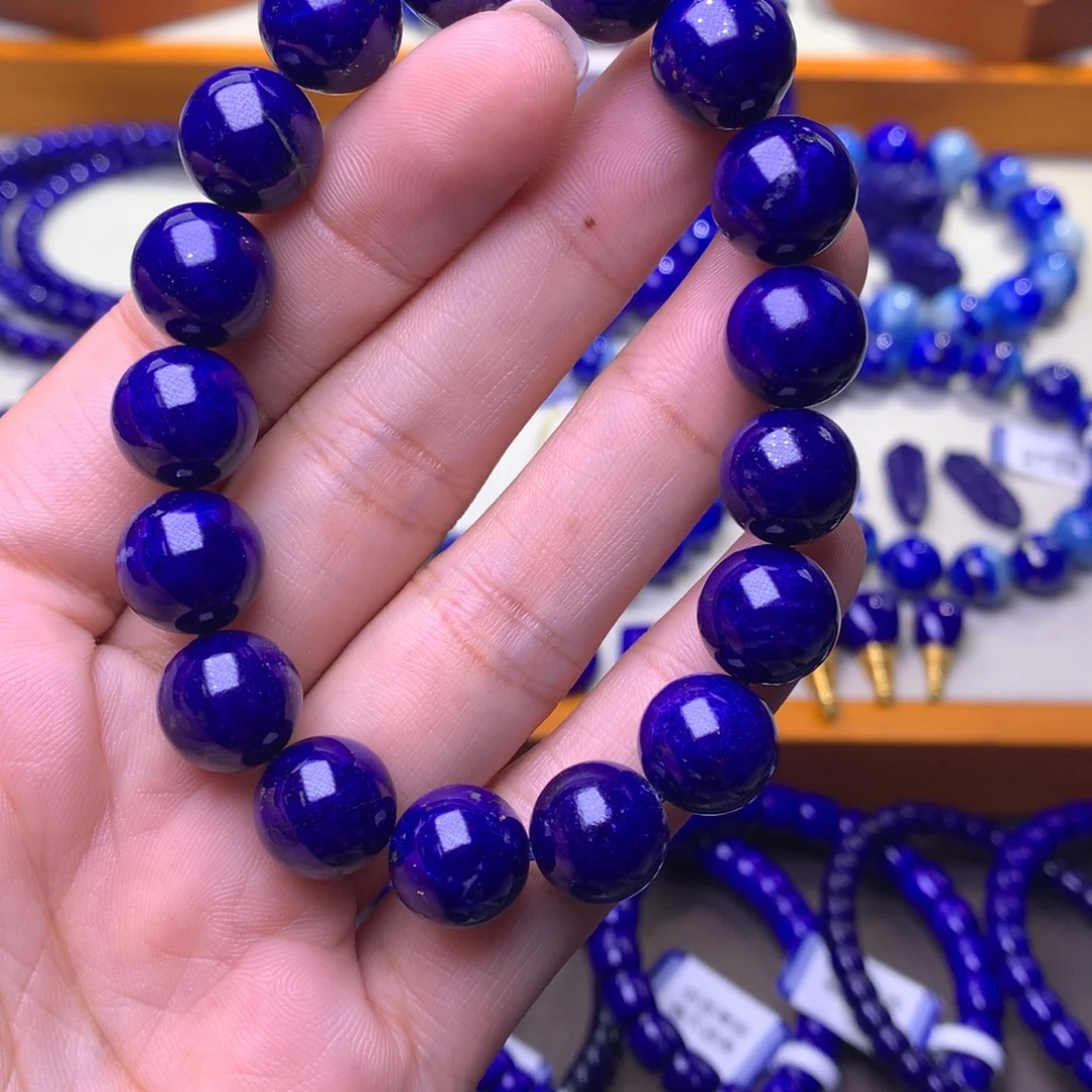 青金石未镶嵌手串12mm
