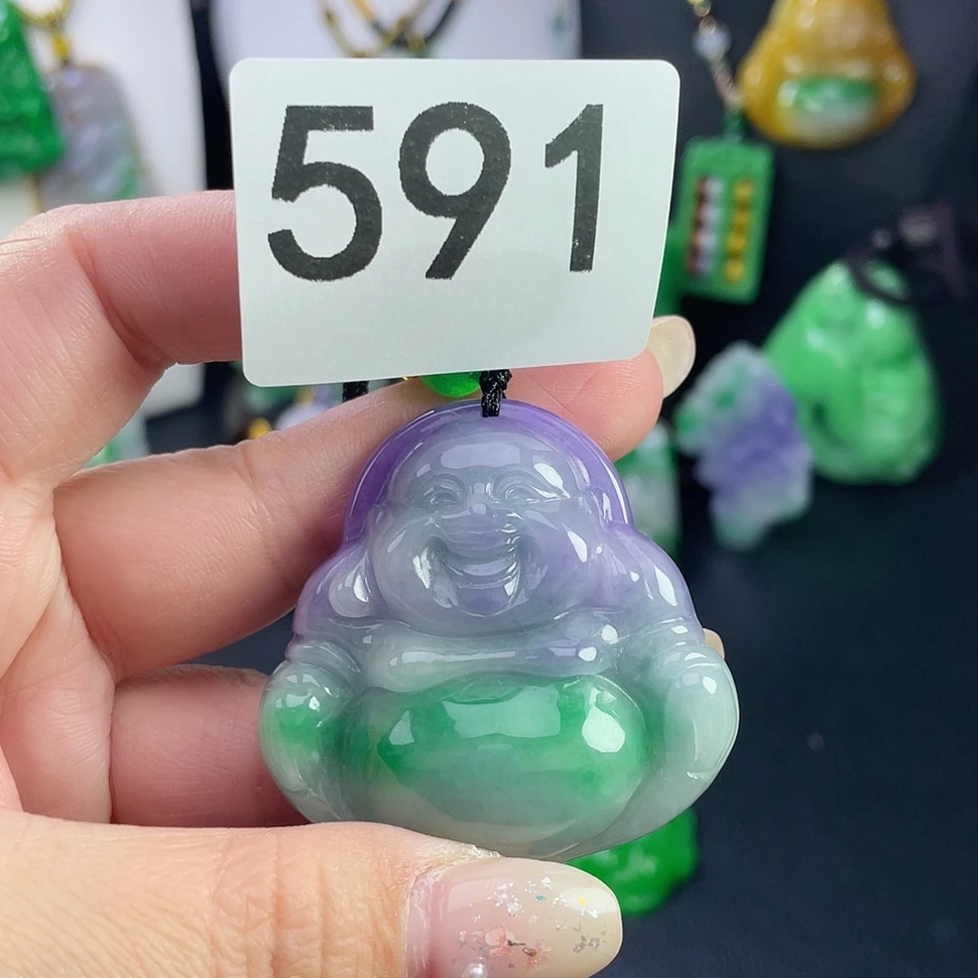 翡翠未镶嵌吊坠(赠链)