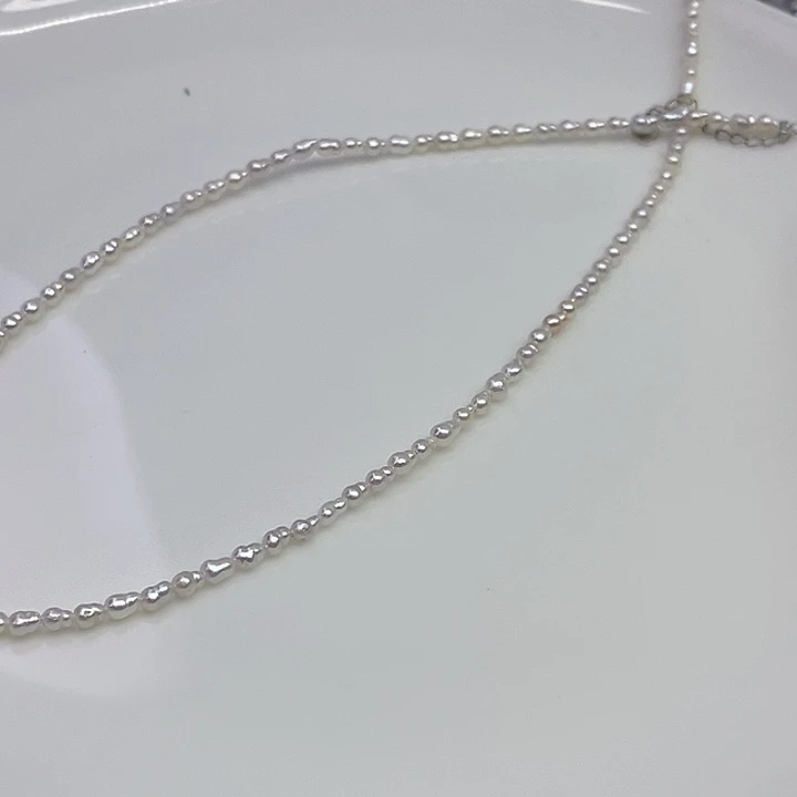 伊***店银S925镶嵌淡水珍珠项链