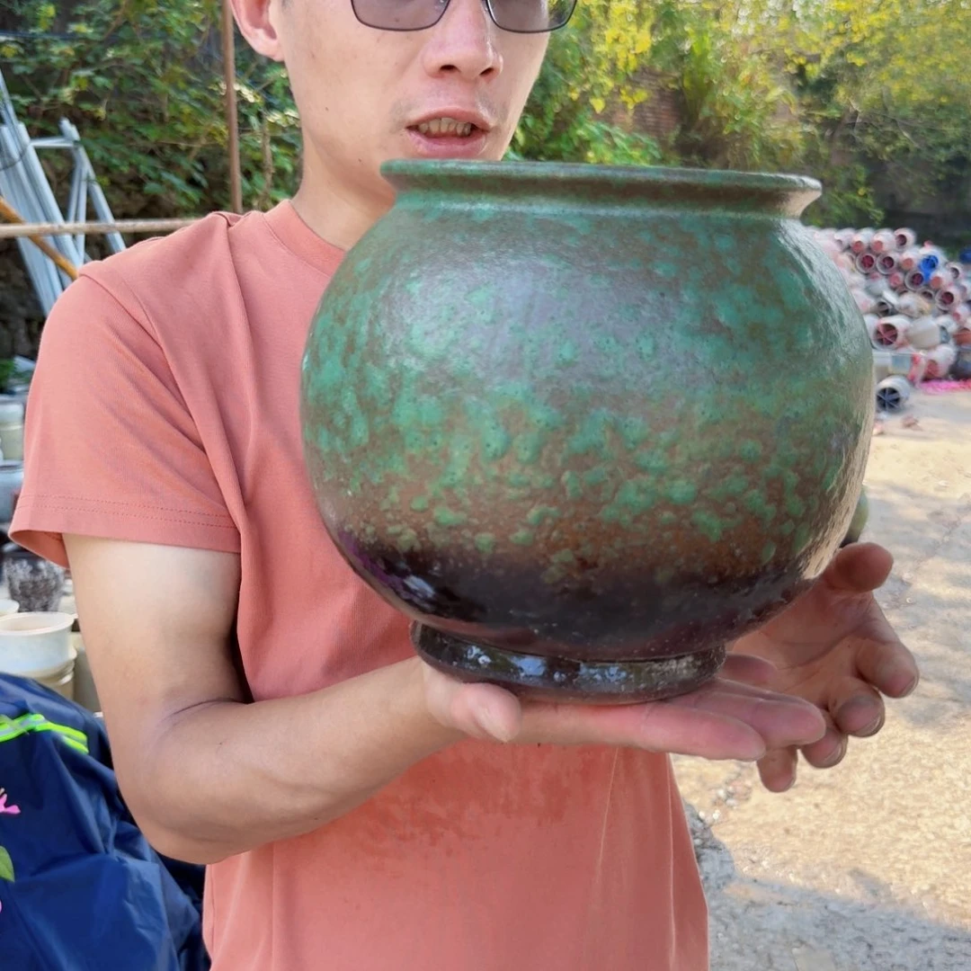 紫砂花盆口16高21（一个球牛油果