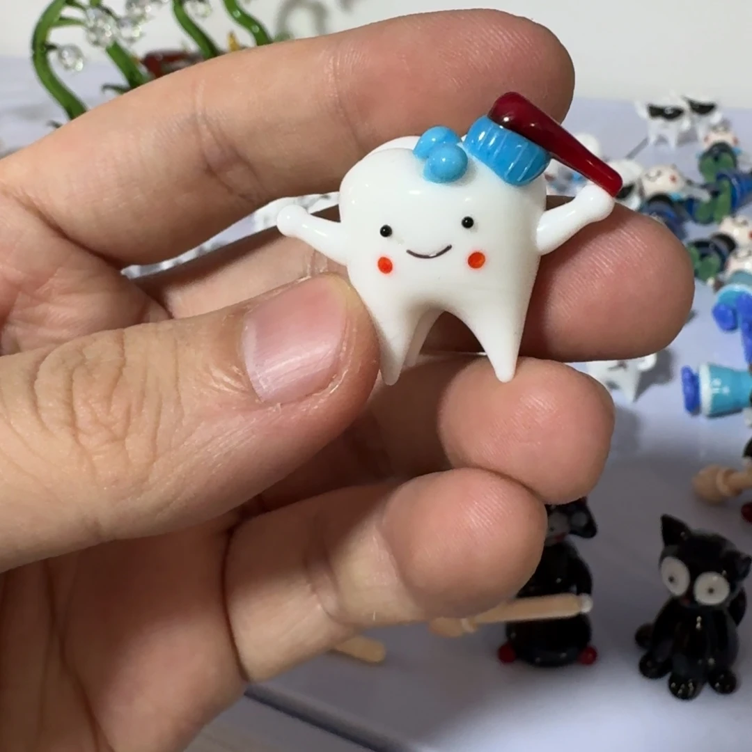 反***钟手工艺品琉璃刷牙1