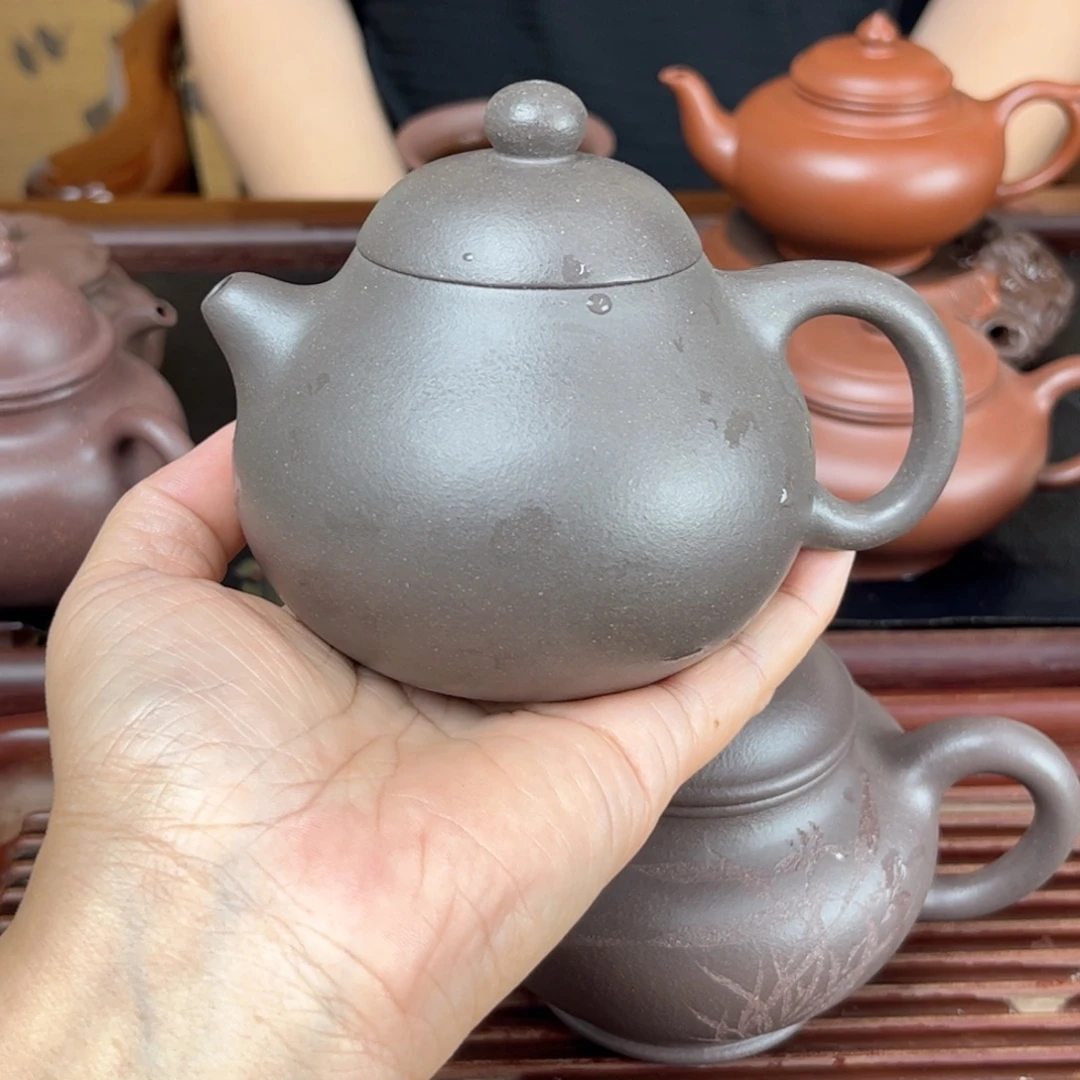 蟹***钱茶壶紫砂紫砂壶茶具