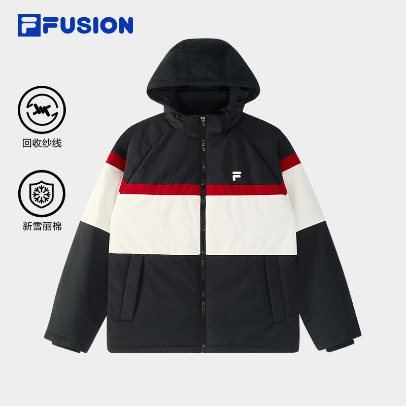 Fila/斐乐休闲三色新雪丽保暖棉服情侣装冬季大标棉衣 T11U446903