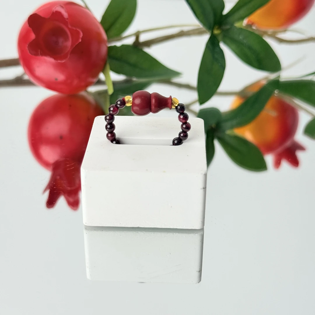 【葫芦砂】石榴石戒指面小仙多样性发其一