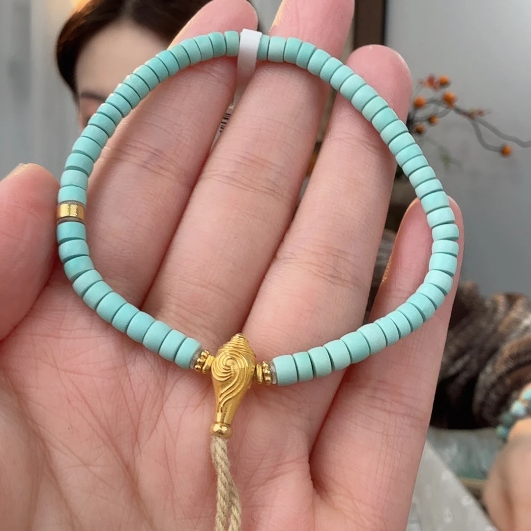 绿松石18K金镶嵌珠宝奇石