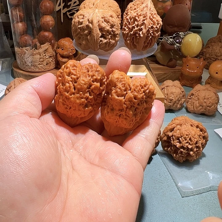 文玩核桃把件羊头蟾33