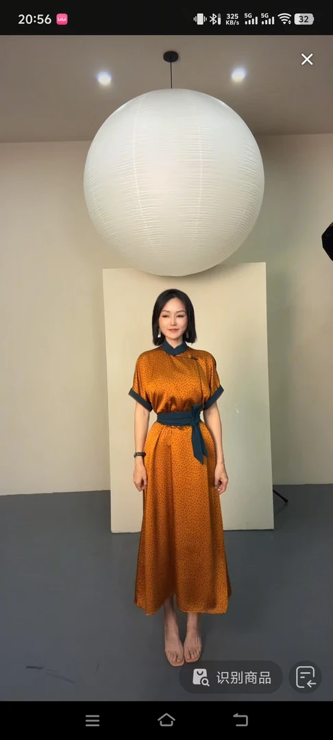 图雅蒙式 夏季轻薄焦糖 复古法式连衣裙MT25191