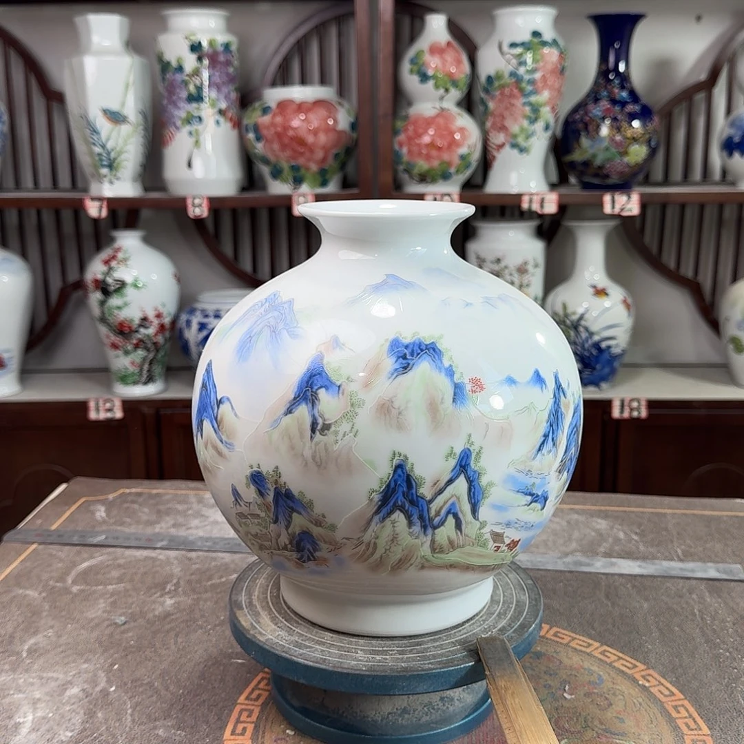 摆件陶景德镇陶瓷石千里