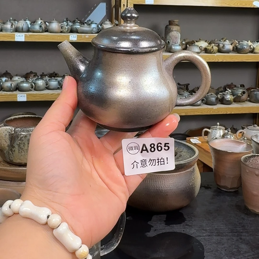 坭兴陶纯柴烧原矿泥料纯手工壶