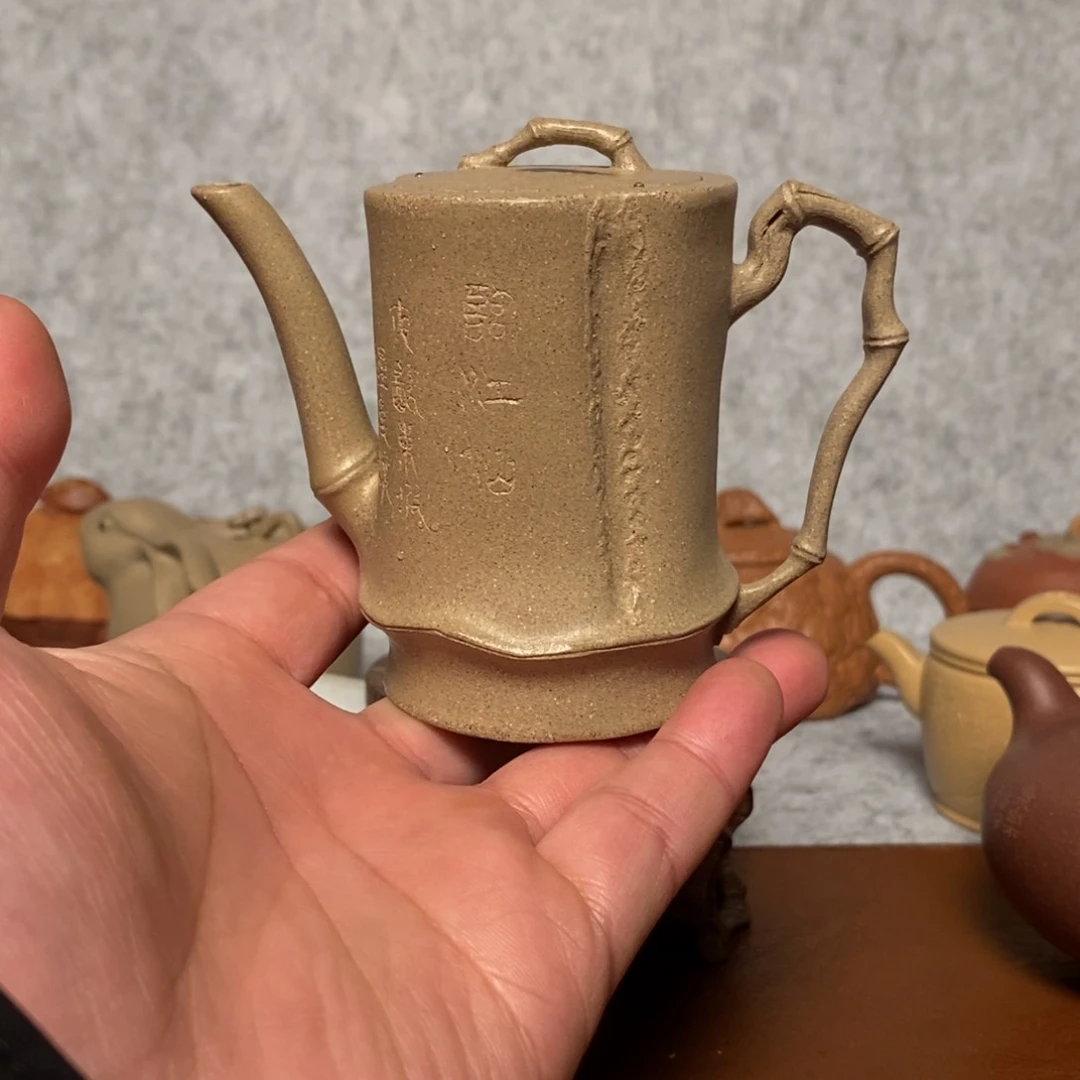紫砂茶壶高温段泥竹节140cc