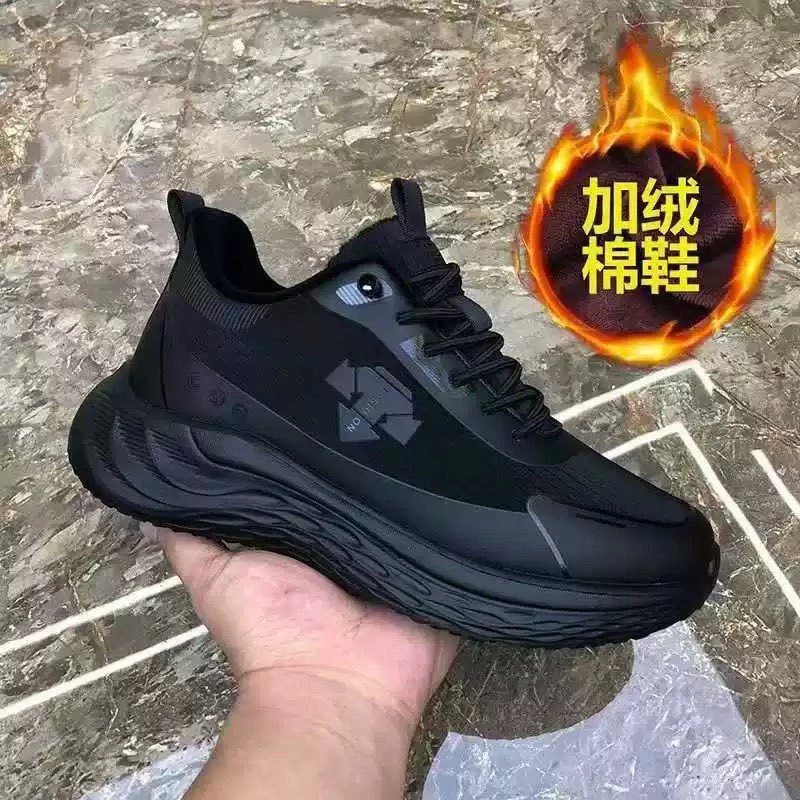2025秋冬加绒新款男鞋时尚潮流百搭轻便舒适保暖后面休闲运动鞋男