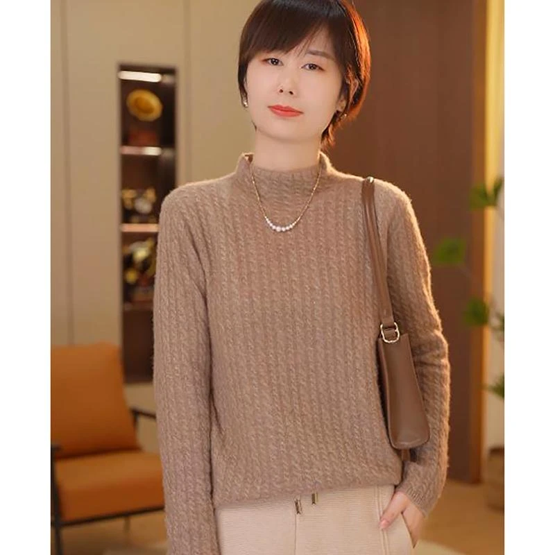 金银丝•山羊绒衫 轻暖不臃 秋冬保暖女羊绒 套衫半高领打底衫