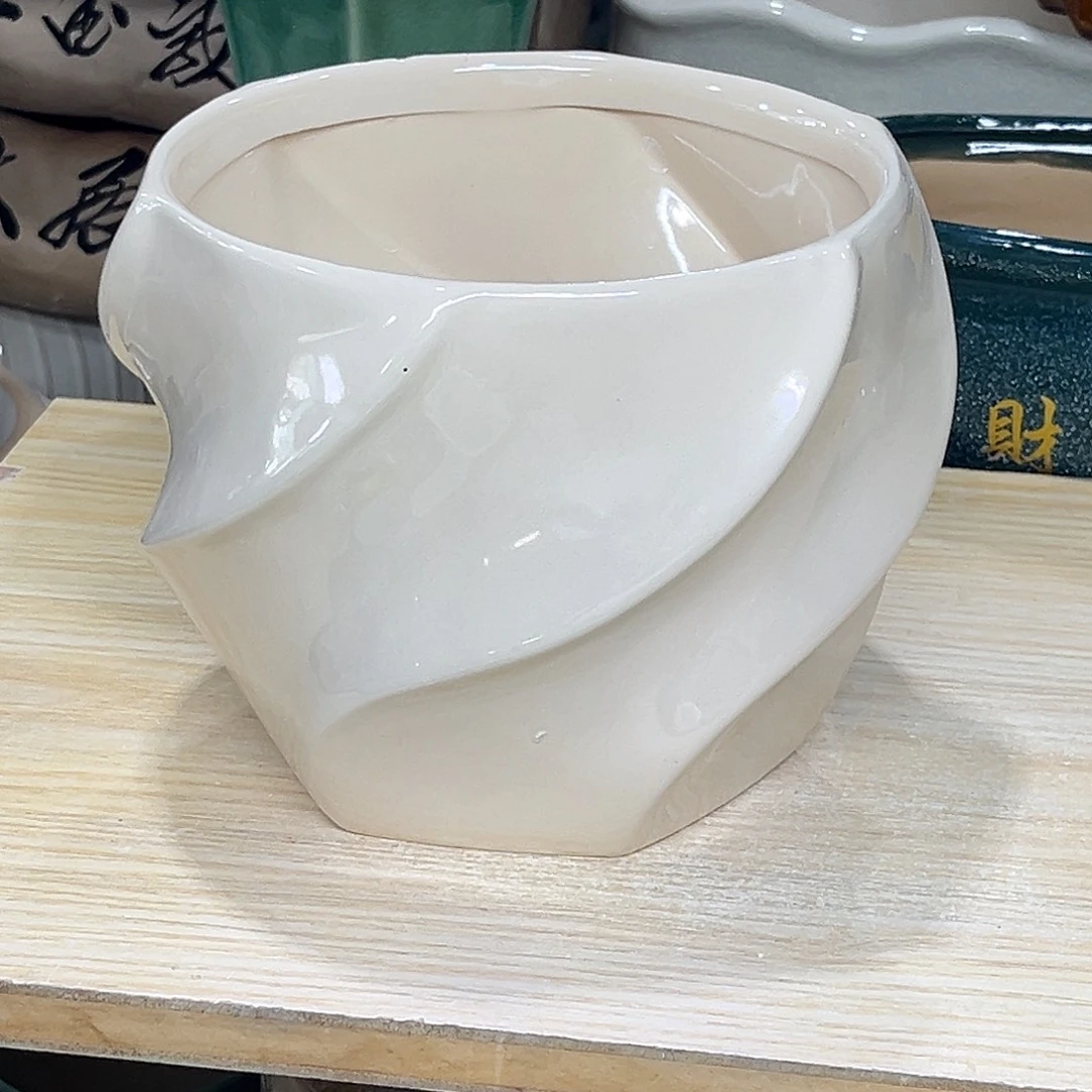 陶瓷绿植多肉微瑕花盆口径16*15