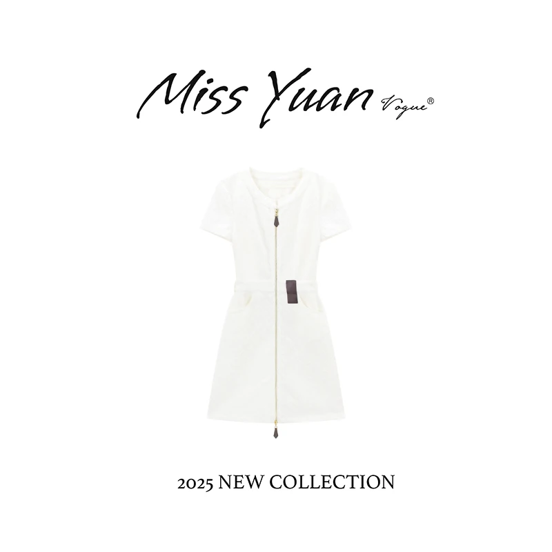 M.Y. 媛总 2025新款显瘦轻奢圆领千金感重工连衣裙MYSD1883D