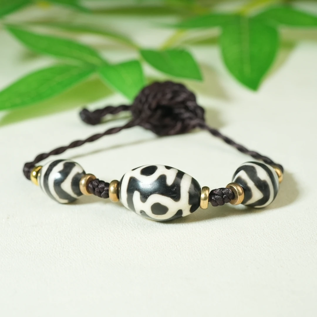 清代宝瓶料珠编绳项链【古珠精选】AAJD250212001