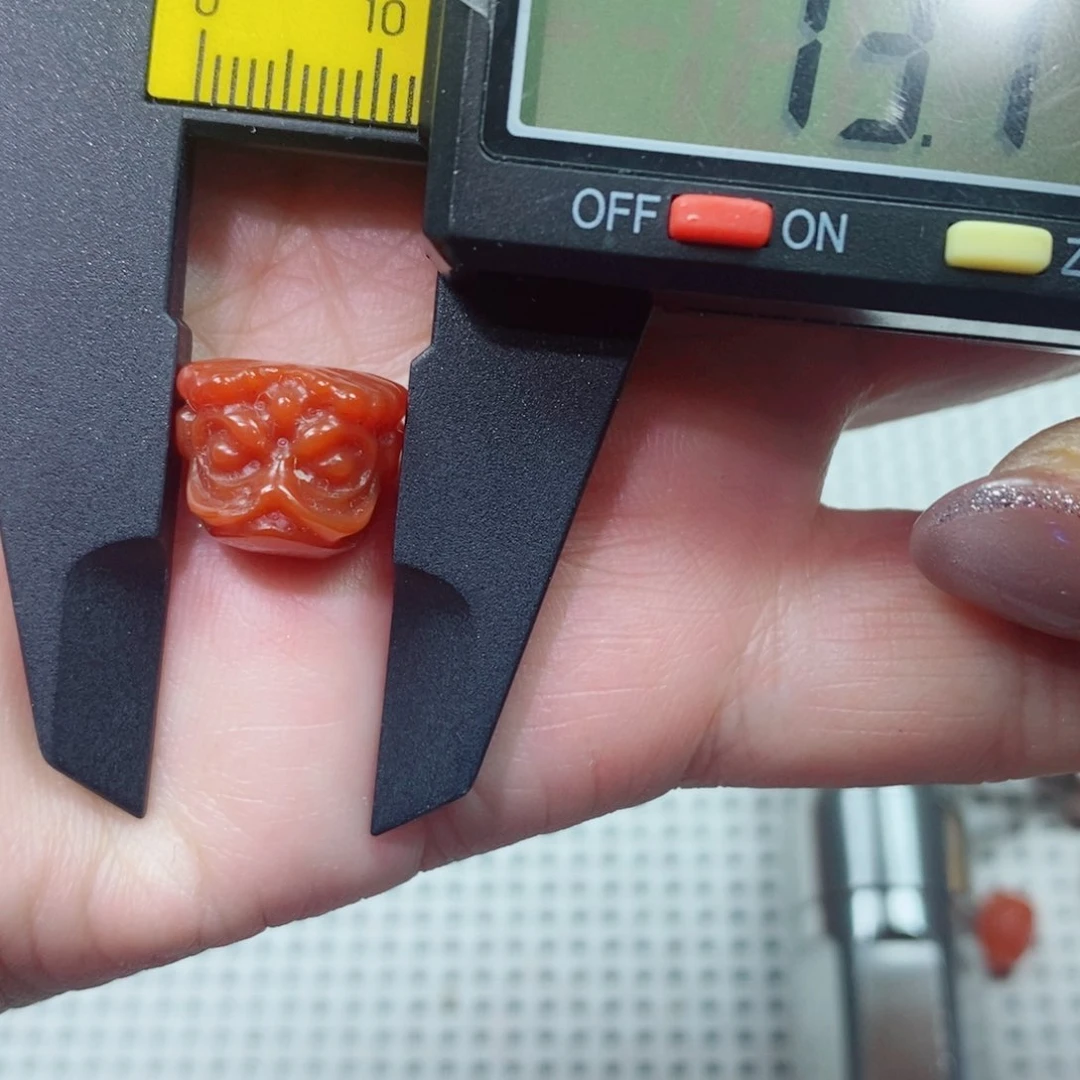 南红玛瑙单珠未镶嵌卡13醒狮