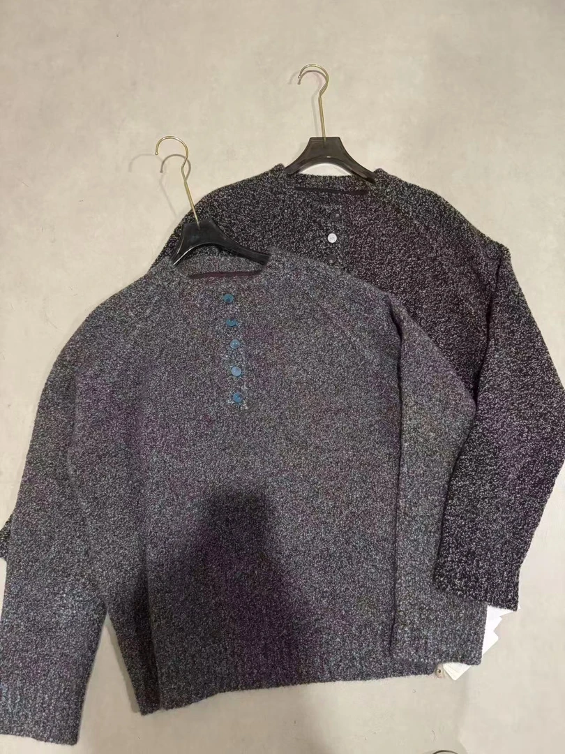 匠心品质圆领套头衫定制花纱女士新品休闲衫D84