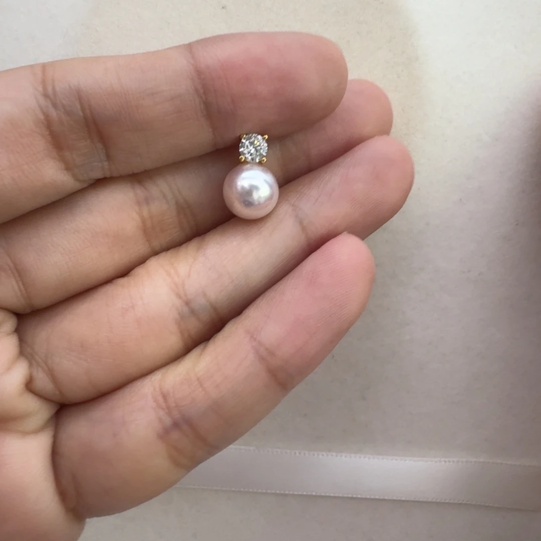 海水珍珠银S925镶嵌颈饰