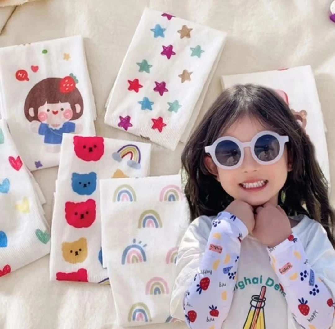 防紫外线透气袖套儿童冰袖可爱女孩男童宝宝冰丝卡通夏百搭袖套KL