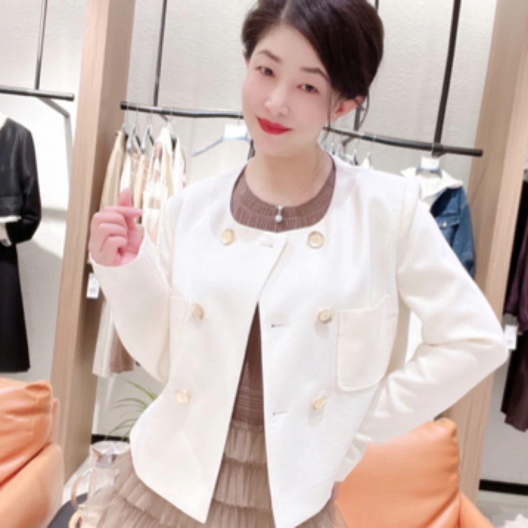 允硕短款短外套小个子春季女装白色韩版设计感轻奢法式