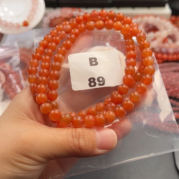 南红玛瑙未镶嵌多样性发货默认微瑕称7mm