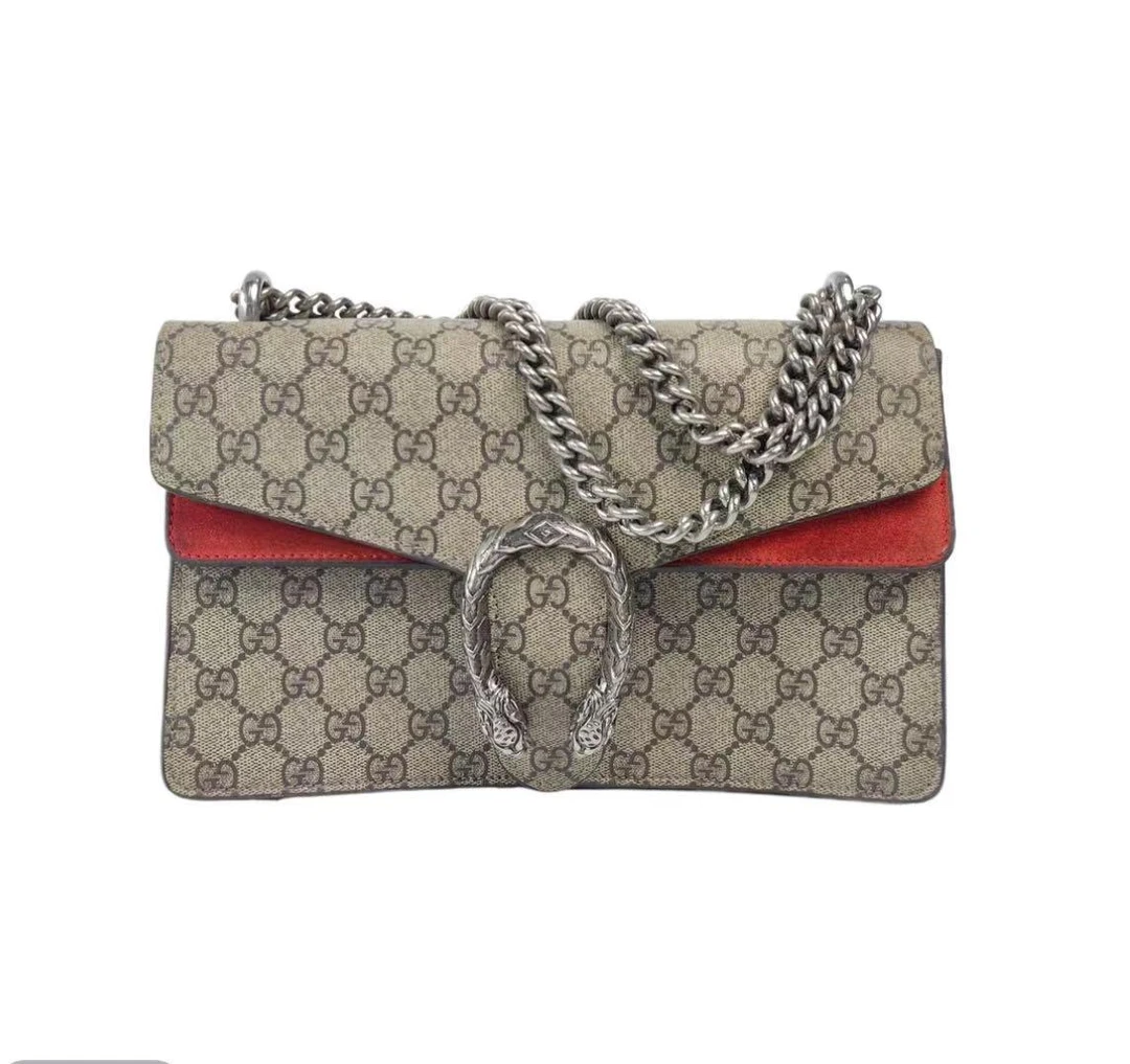 99新 GUCCI/古驰 酒神中号拼红