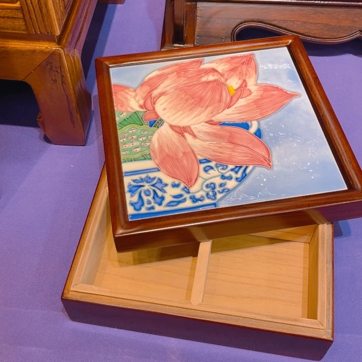 盖子款瓷板画艺术作品