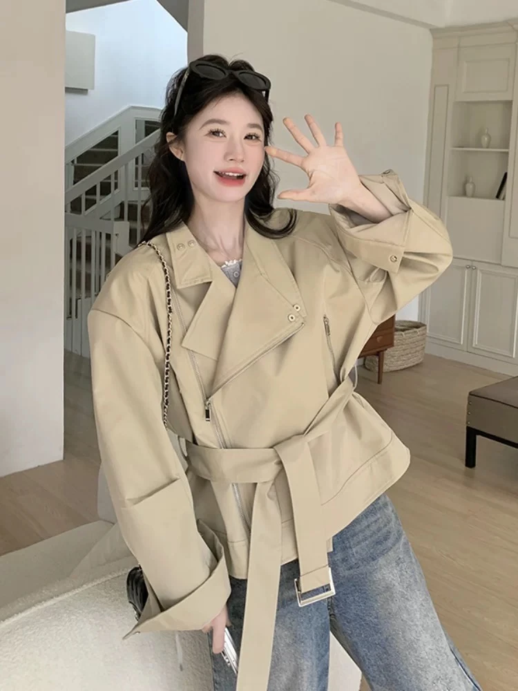 气质短款外套女英伦风设计感小个子时尚风衣 SW313