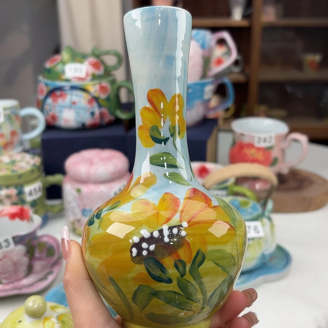 瓷片景德镇手绘高温釉下彩陶瓷茶具