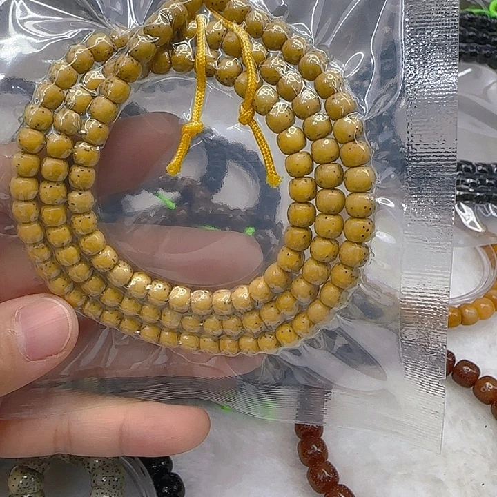 星月菩提手串61高端半壁留白星月黄星月菩提65-108河豚
