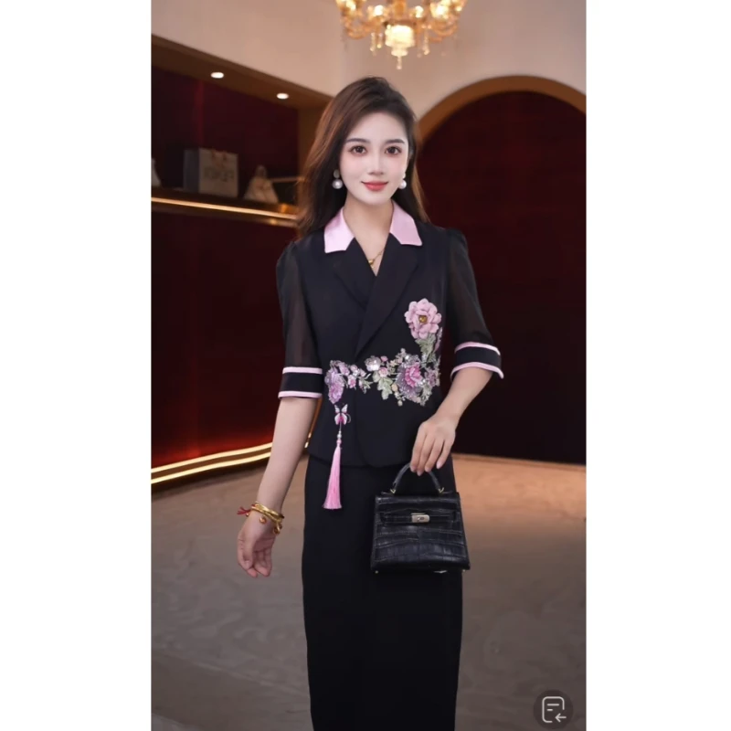 芙娜妮新款夏季穿搭女装裙子洋气衣服女气质显瘦连衣裙F2511056