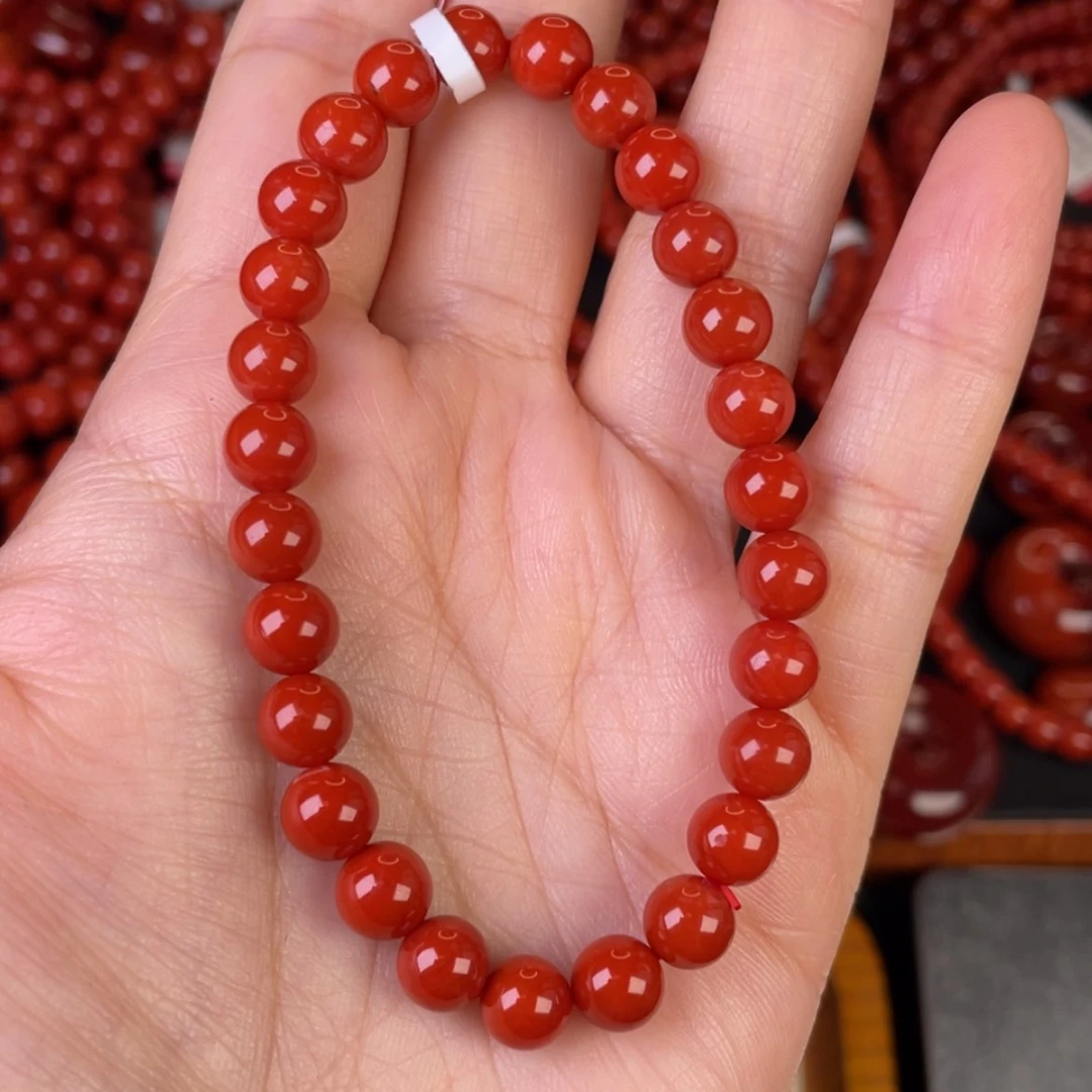 【闪购商品】手链未镶嵌南红玛瑙听*满肉满色花