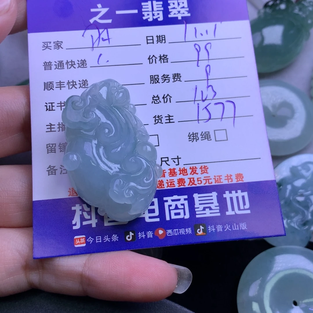 颈饰未镶嵌翡翠羽*