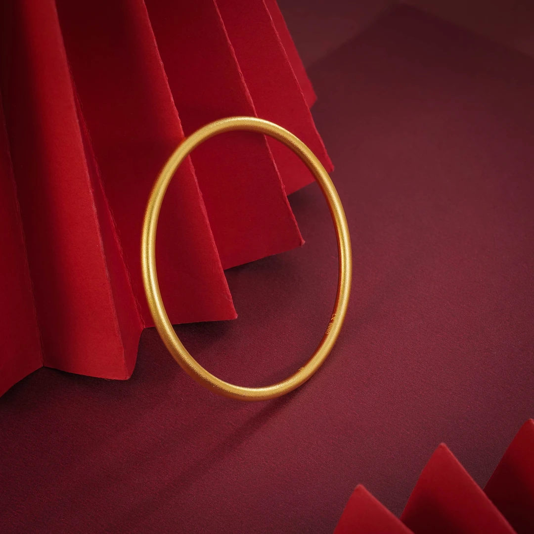 足银手镯 卡4素圈手镯 52#