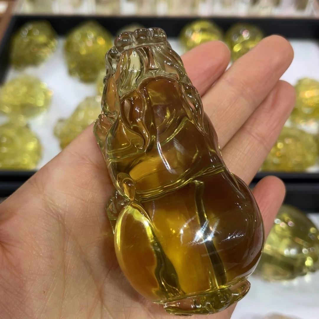 黄晶摆件未镶嵌老油黄貔貅