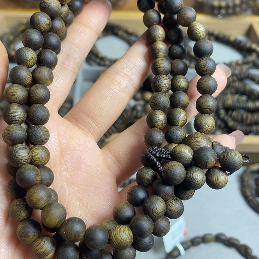 秱***爸沉香碎屑沉香棋楠沉香老料多圈圆珠8mm花香韵