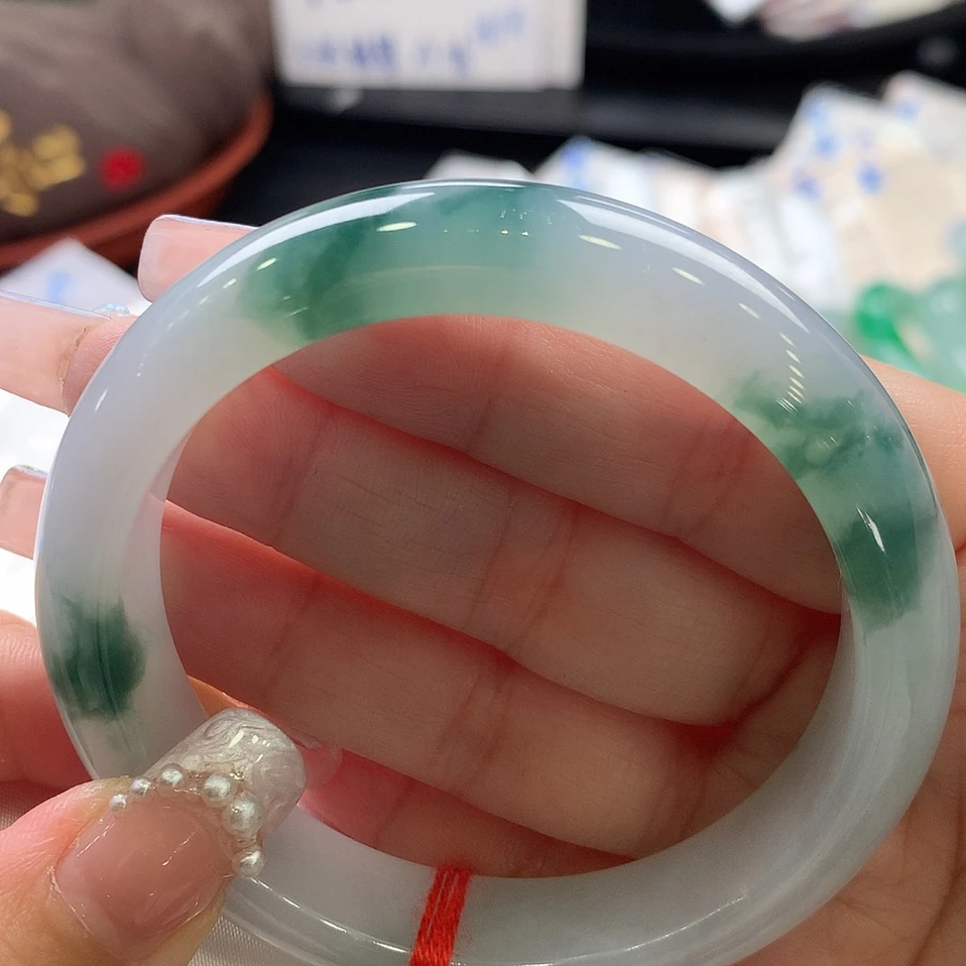 翡翠手镯未镶嵌55.4正圈