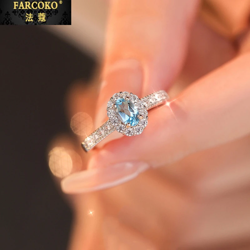 FARCOKO/法蔻钻戒女戒指鸽子蛋求婚婚戒送女友老婆生日情人节礼物