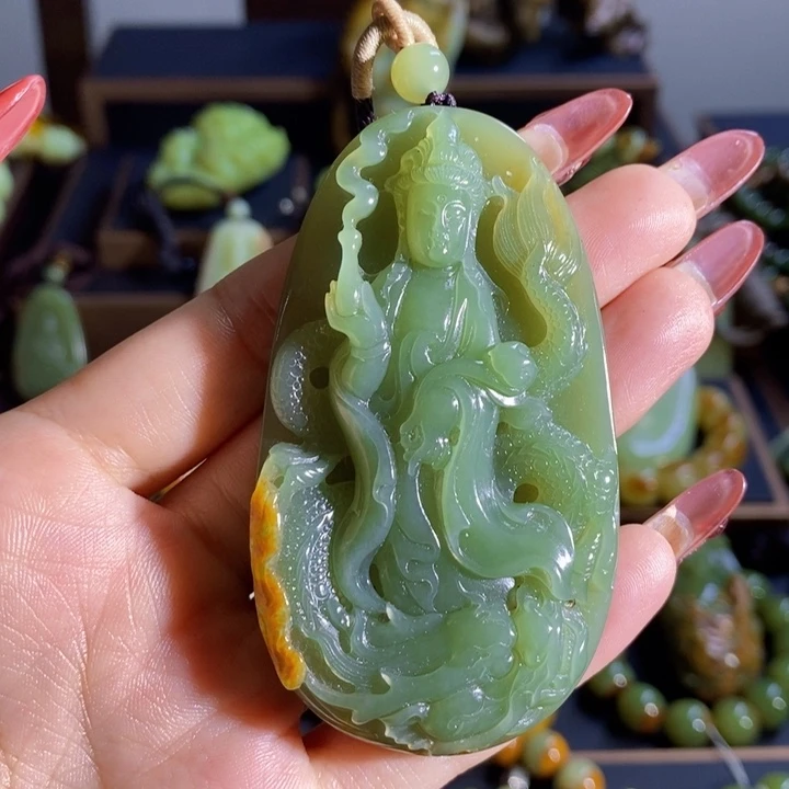 和田玉吊坠(赠链)未镶嵌用****0