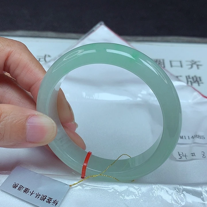翡翠未镶嵌手镯54圈4885