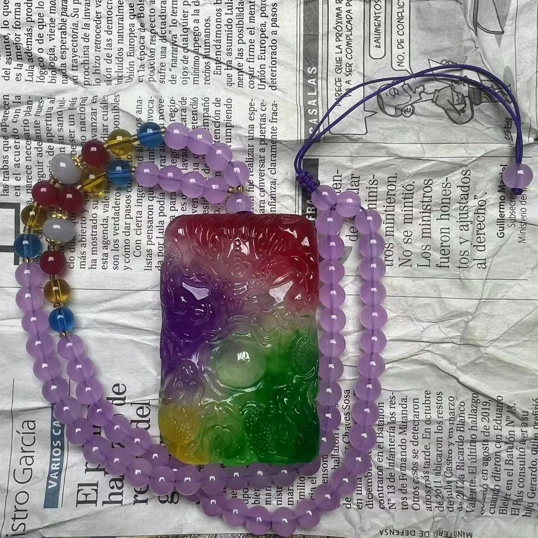 主播推荐吊坠 A1169多色龙牌雕刻吊坠