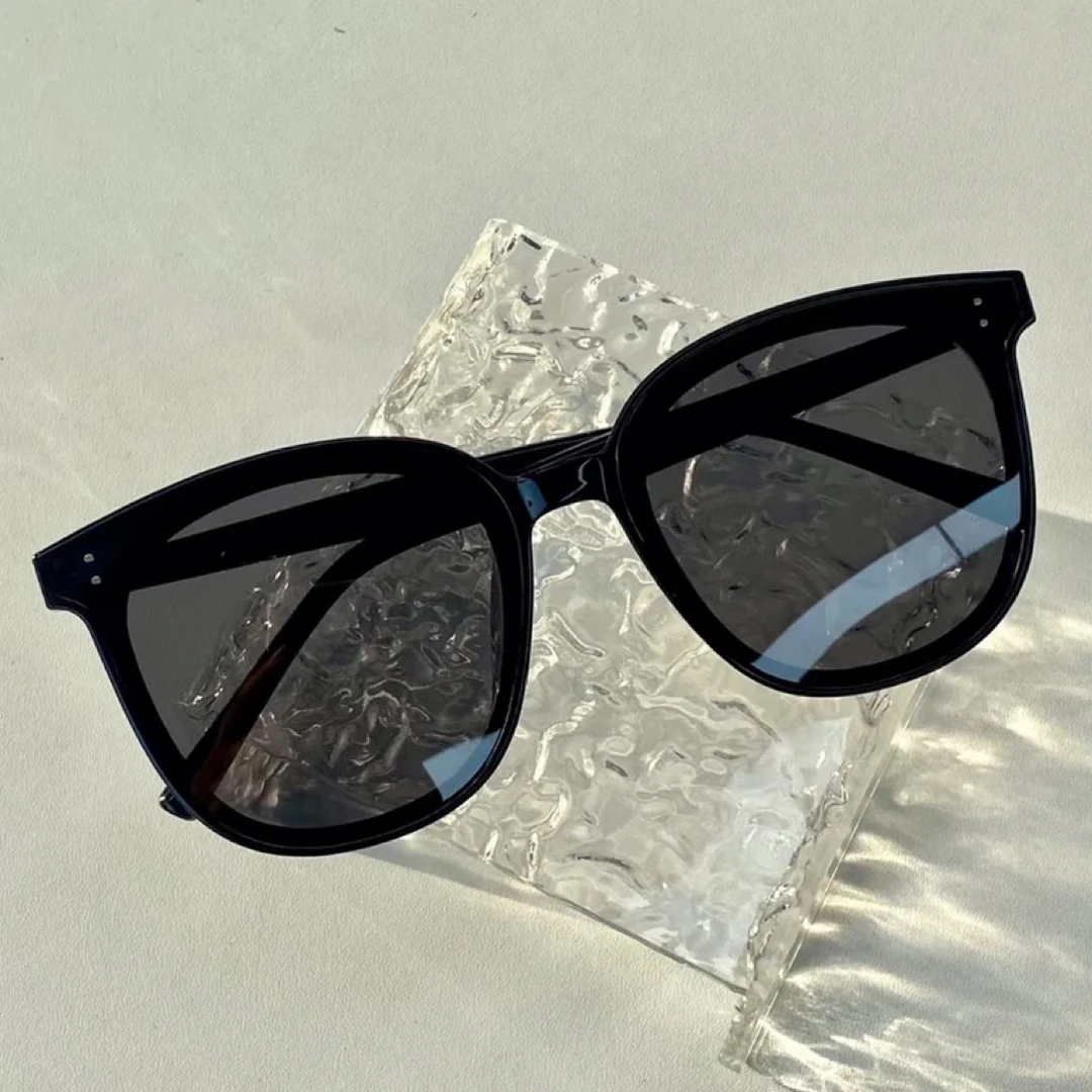 复古猫眼眼镜 双十字链链