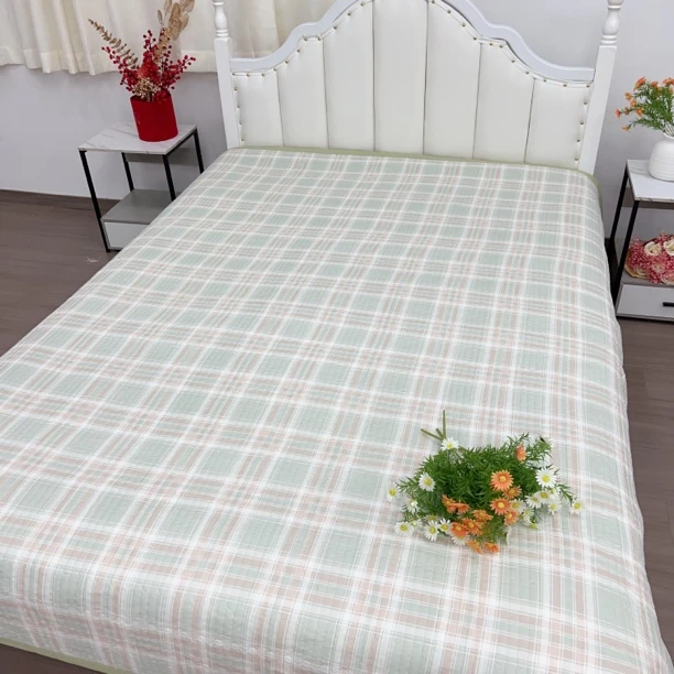 【格】新款精梳斜纹双人大床盖【尺寸2X2.3米】±5厘米