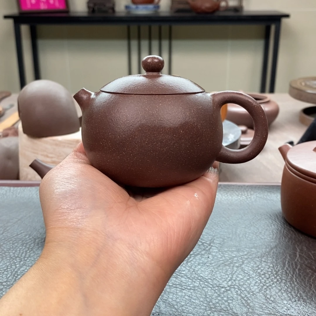 紫砂茶壶千禧紫泥西施180cc精工半手