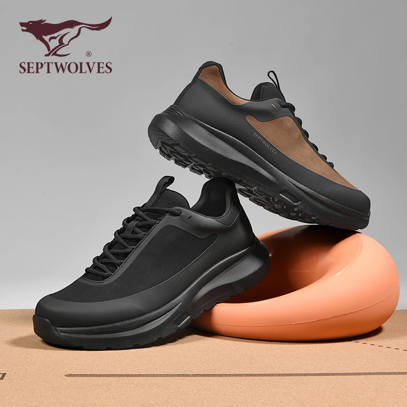 七匹狼男鞋秋季新款时尚百搭运动休闲鞋男舒适软底户外徒步越野鞋