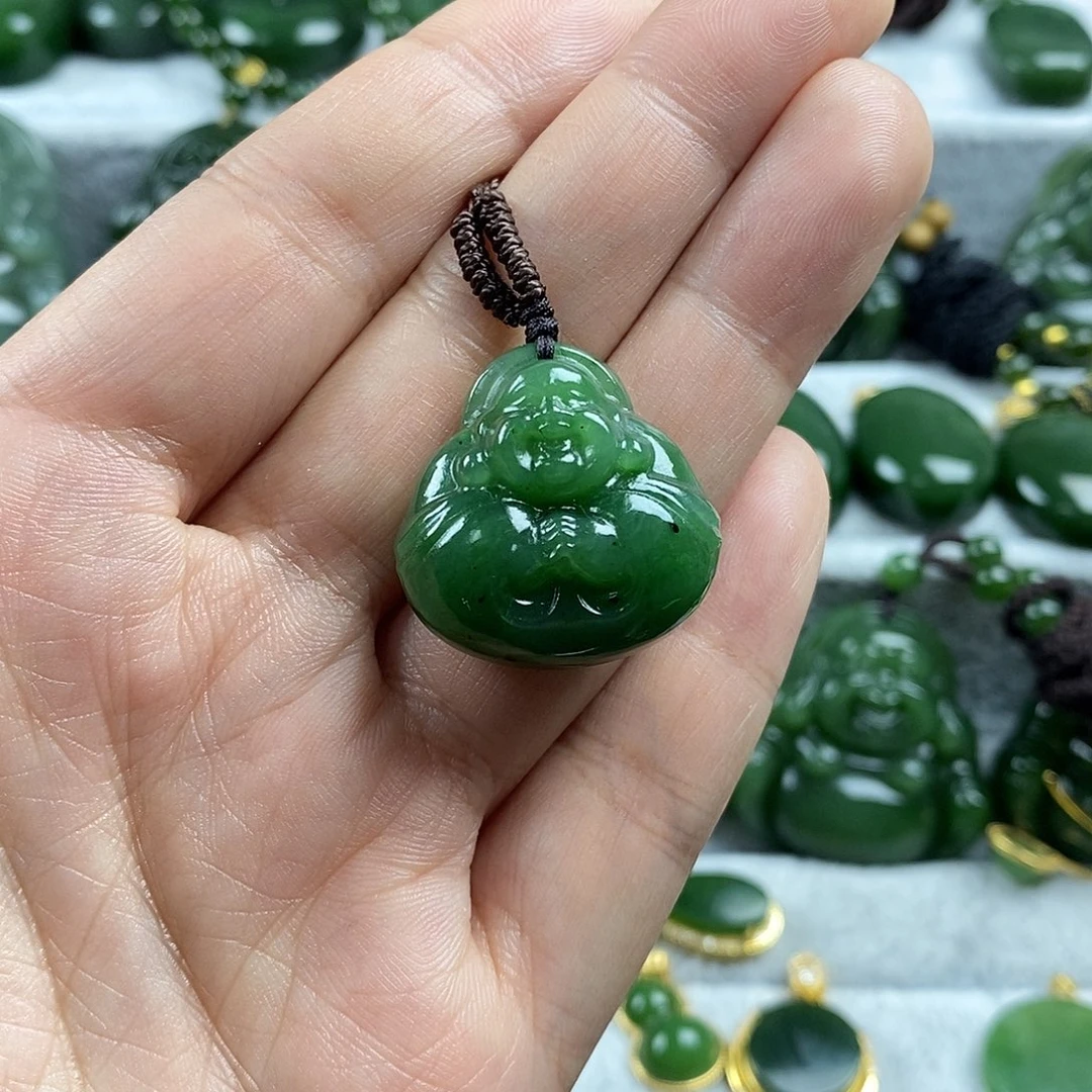 和田玉（碧玉）未镶嵌颈饰25mm